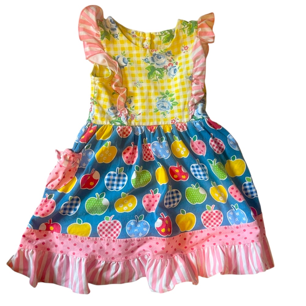 Olive Mae Apple Fruit Ruffle Dress